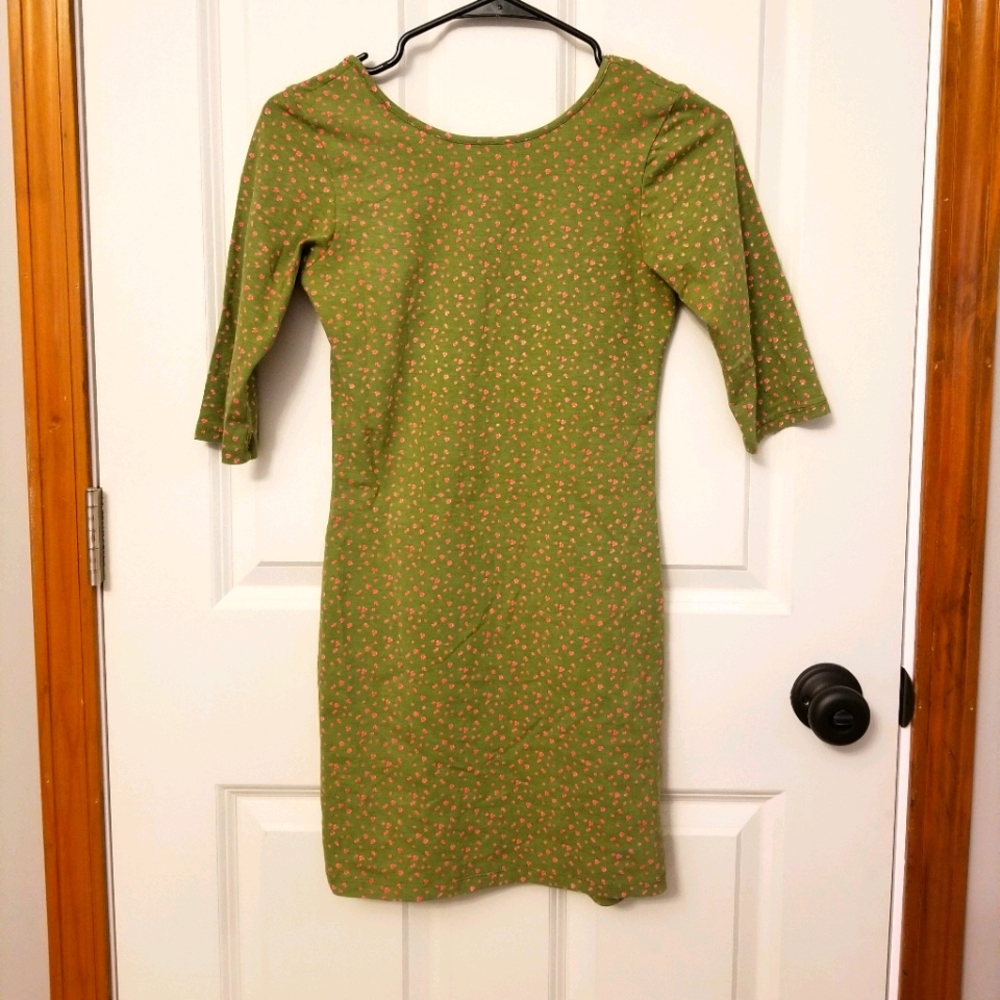 Military floral bodycon dress